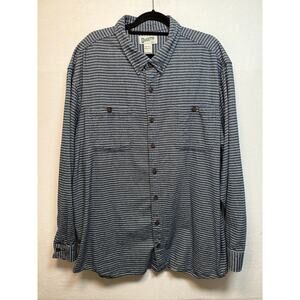 Duluth Trading Company Blue Denim Look Button Down Size 3XLT